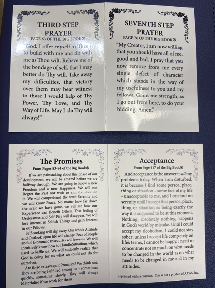Wallet Card - Third/Seventh Step/Promises/Acceptance